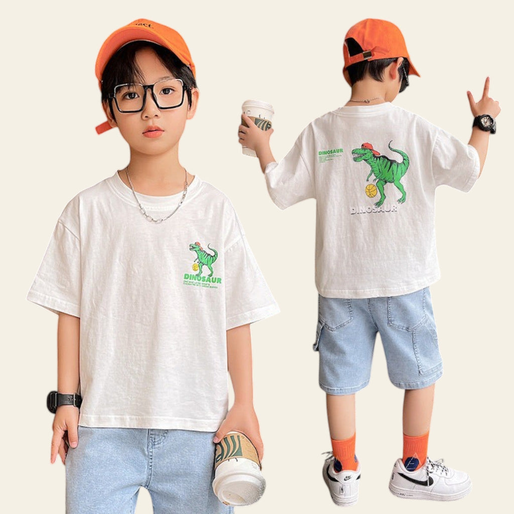 Kids Summer Short Sleeve T-Shirt | Boys Casual Cotton Top