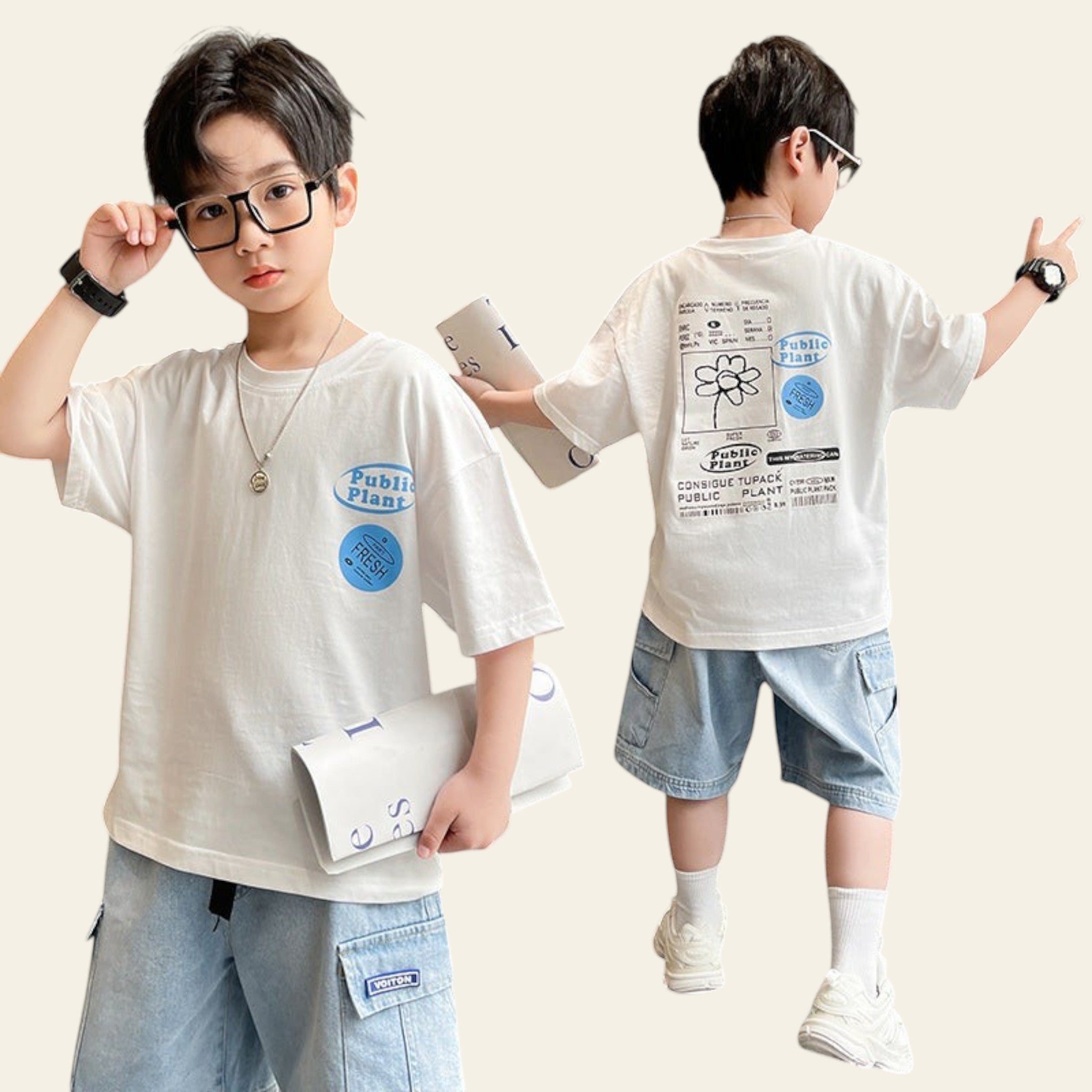 Kids Summer Short Sleeve T-Shirt | Boys Casual Cotton Top