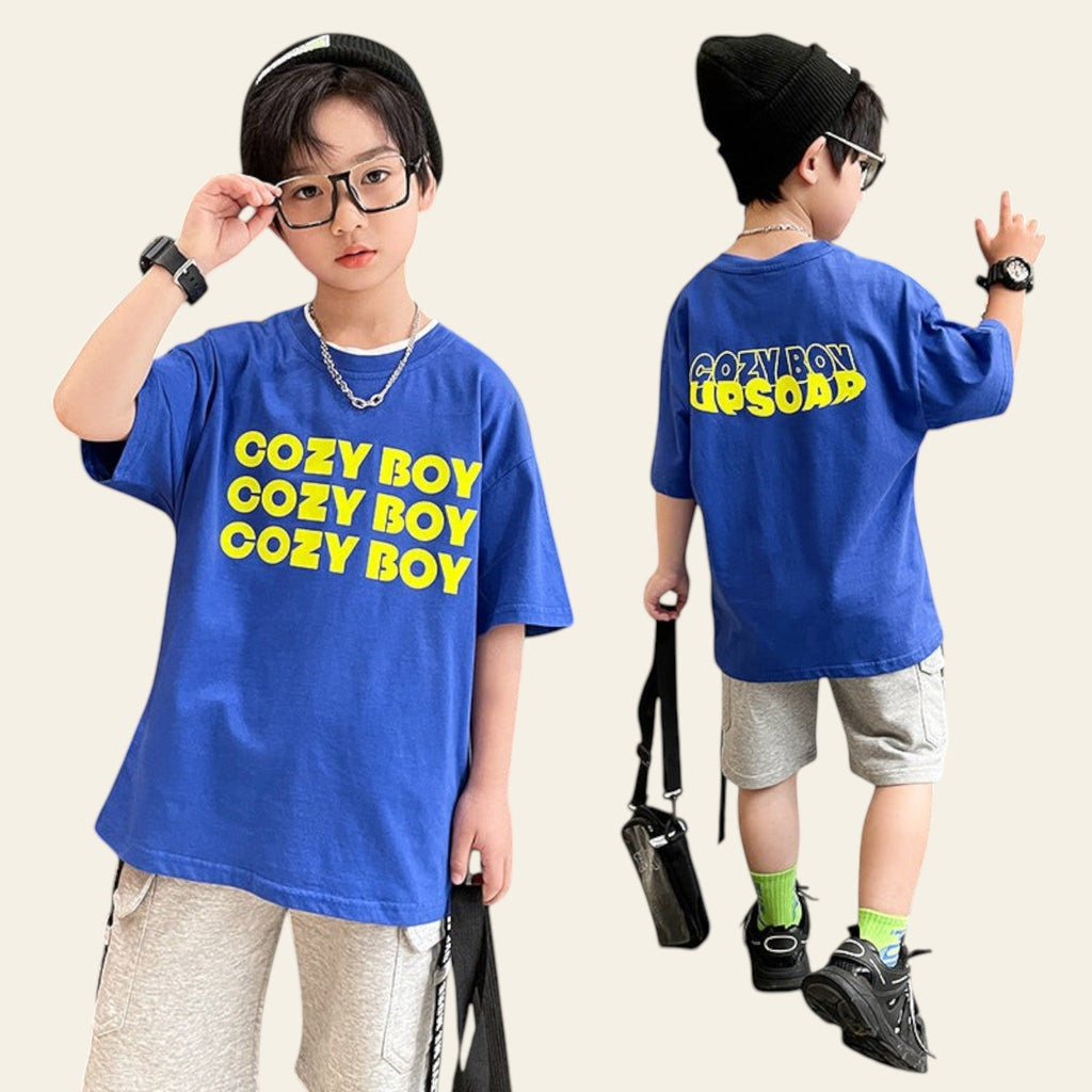 Kids Summer Short Sleeve T-Shirt | Boys Casual Cotton Top