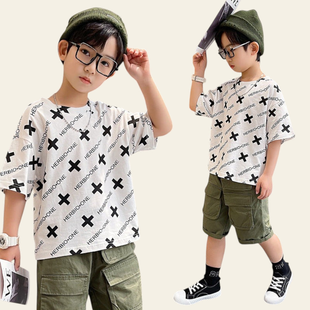 Kids Summer Short Sleeve T-Shirt | Boys Casual Cotton Top