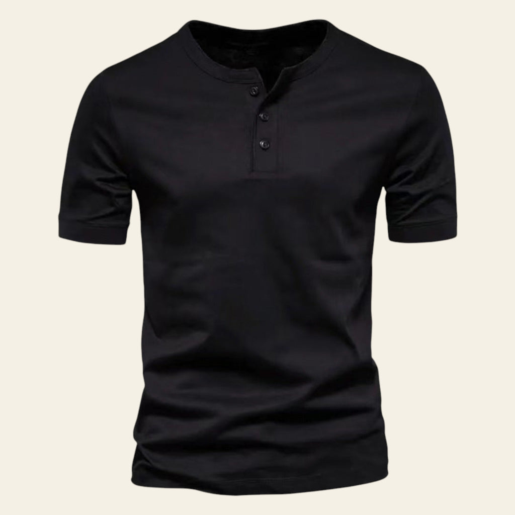 Men's casual crew neck short sleeve t-shirt in black