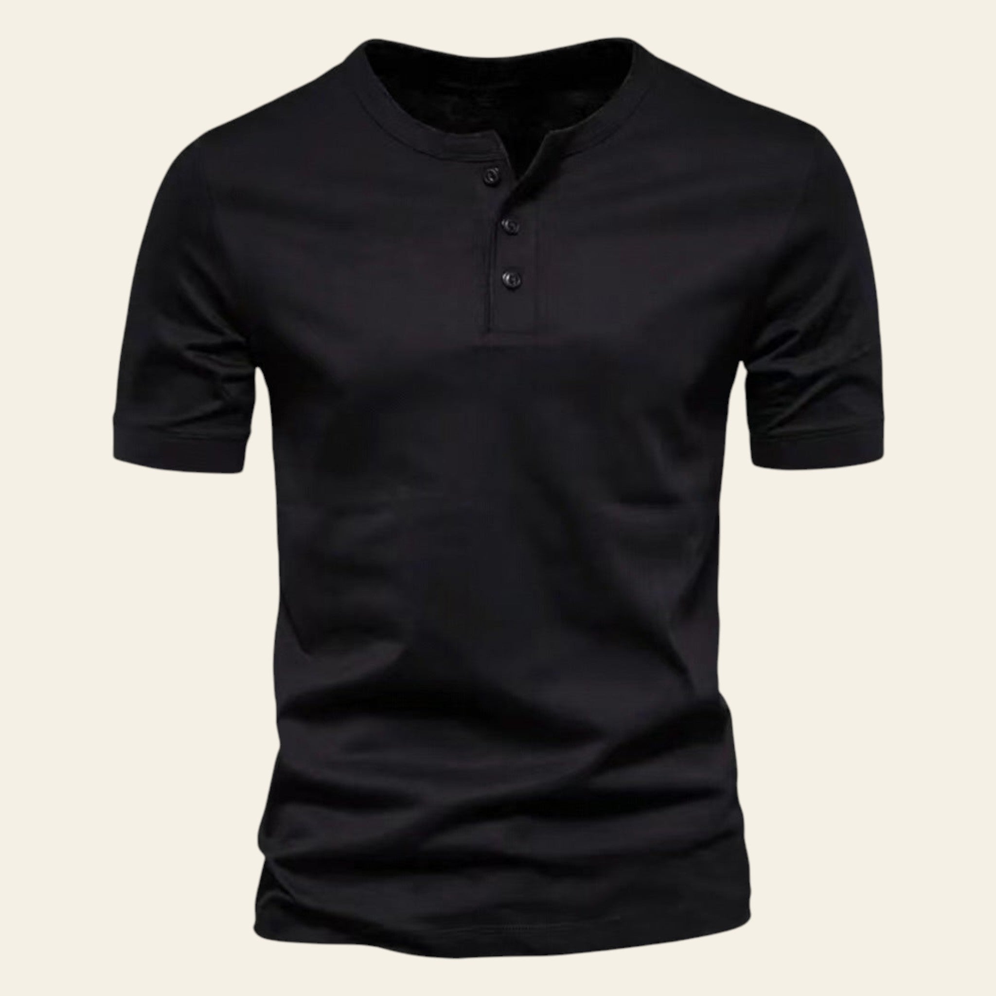 Men's casual crew neck short sleeve t-shirt in black