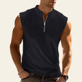 Men sleeveless workout t-shirt in black color