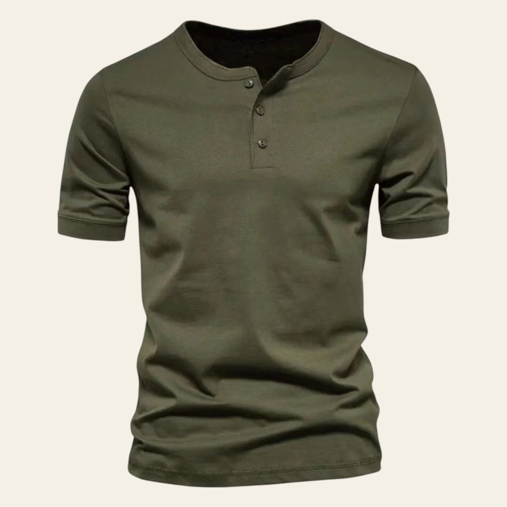 Men's casual crew neck short sleeve t-shirt in army green