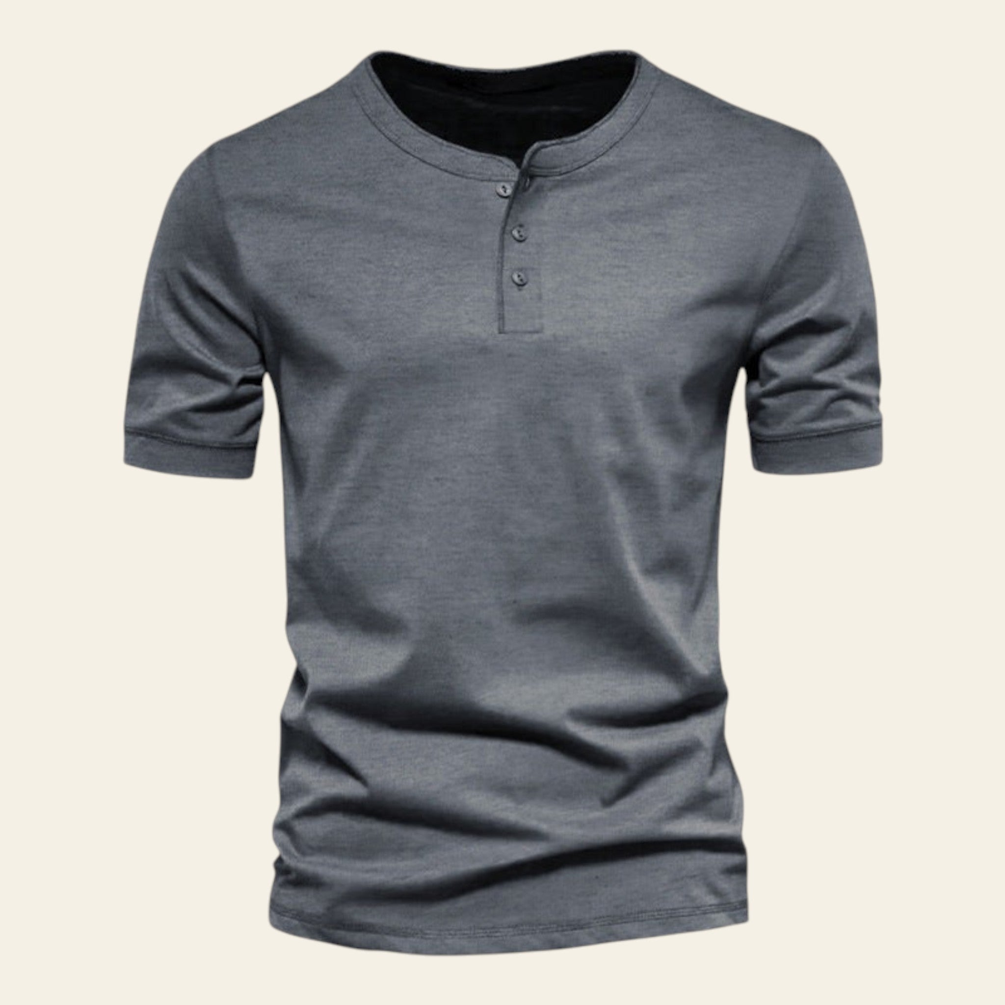 Men's casual crew neck short sleeve t-shirt in light gray