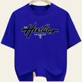 Blue printed men's casual T-shirt