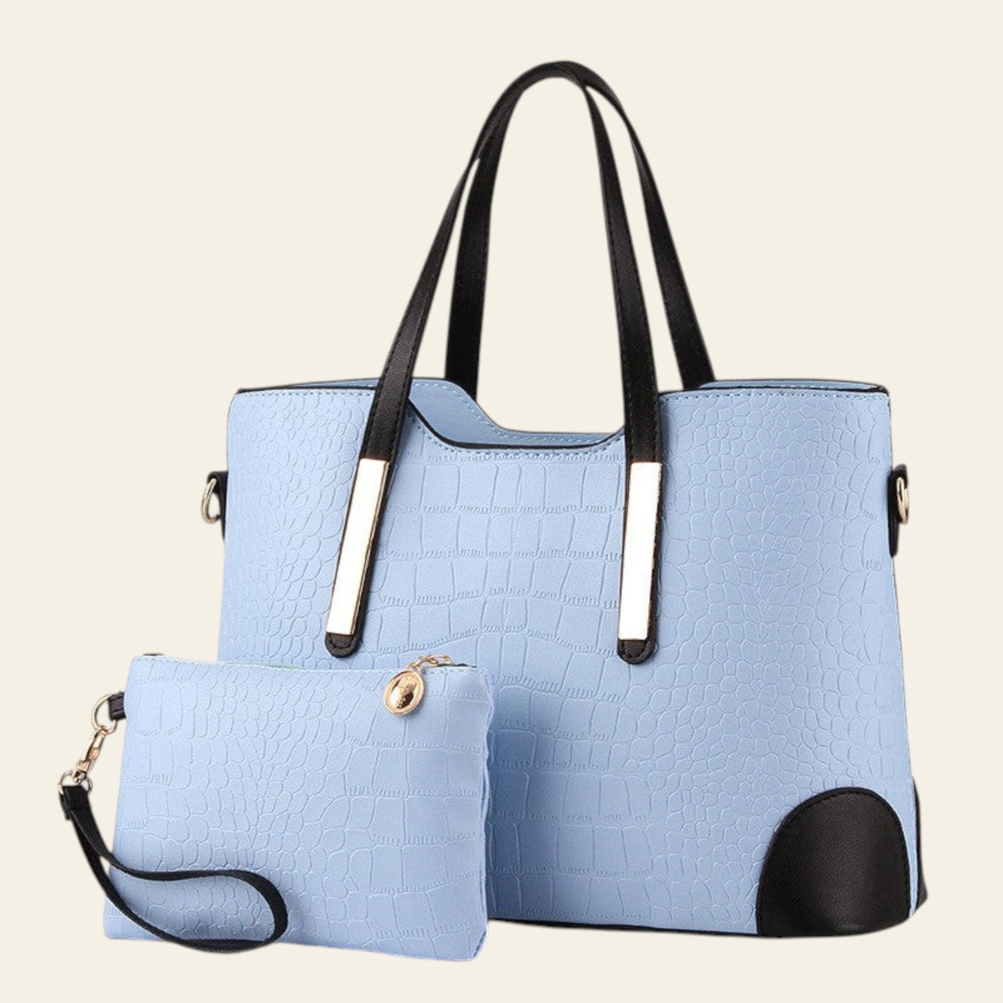 Veloria luxury tote bag set for wome with matching pouch and shoulder strap