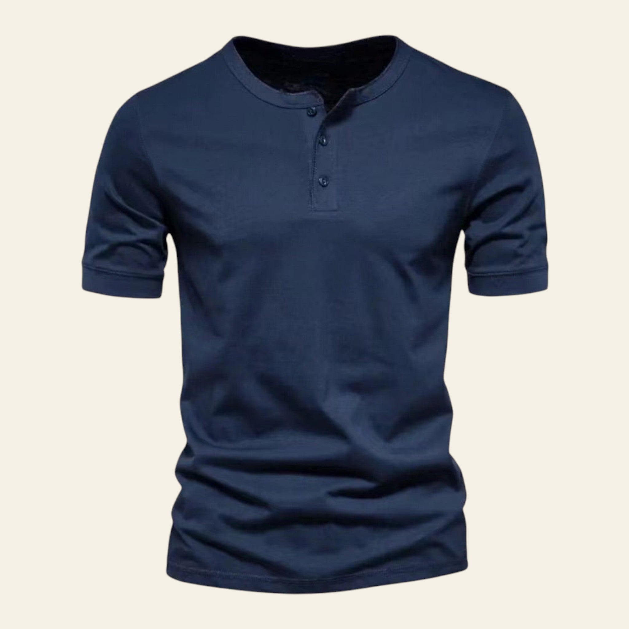 Men's casual crew neck short sleeve t-shirt in navy blue