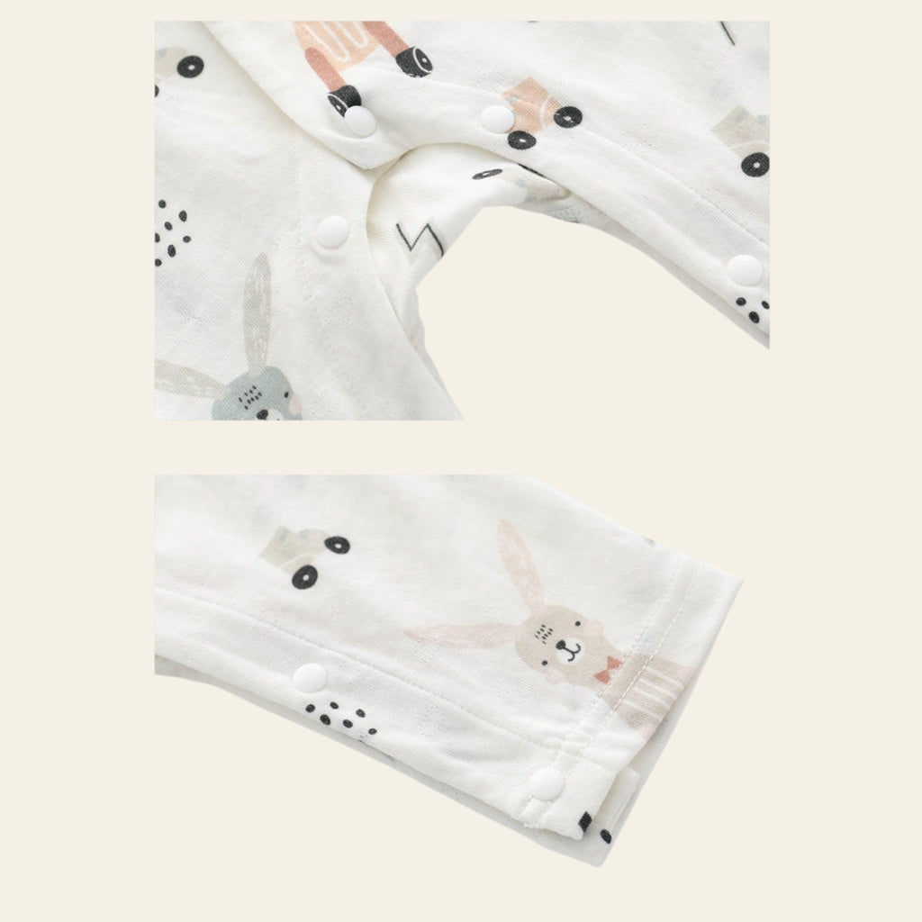 Baby blanket with cartoon animal design on a white background